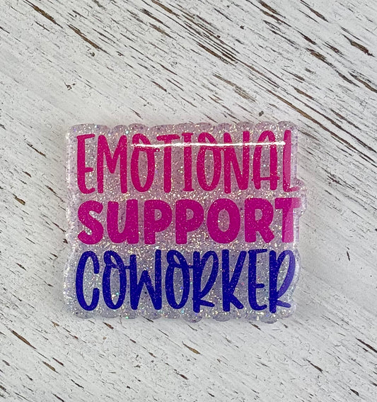 Emotional Support Coworker Badge Topper