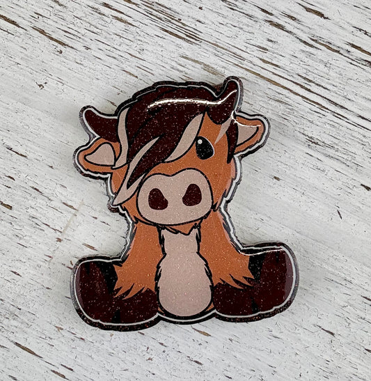 Highland Cow Badge Topper