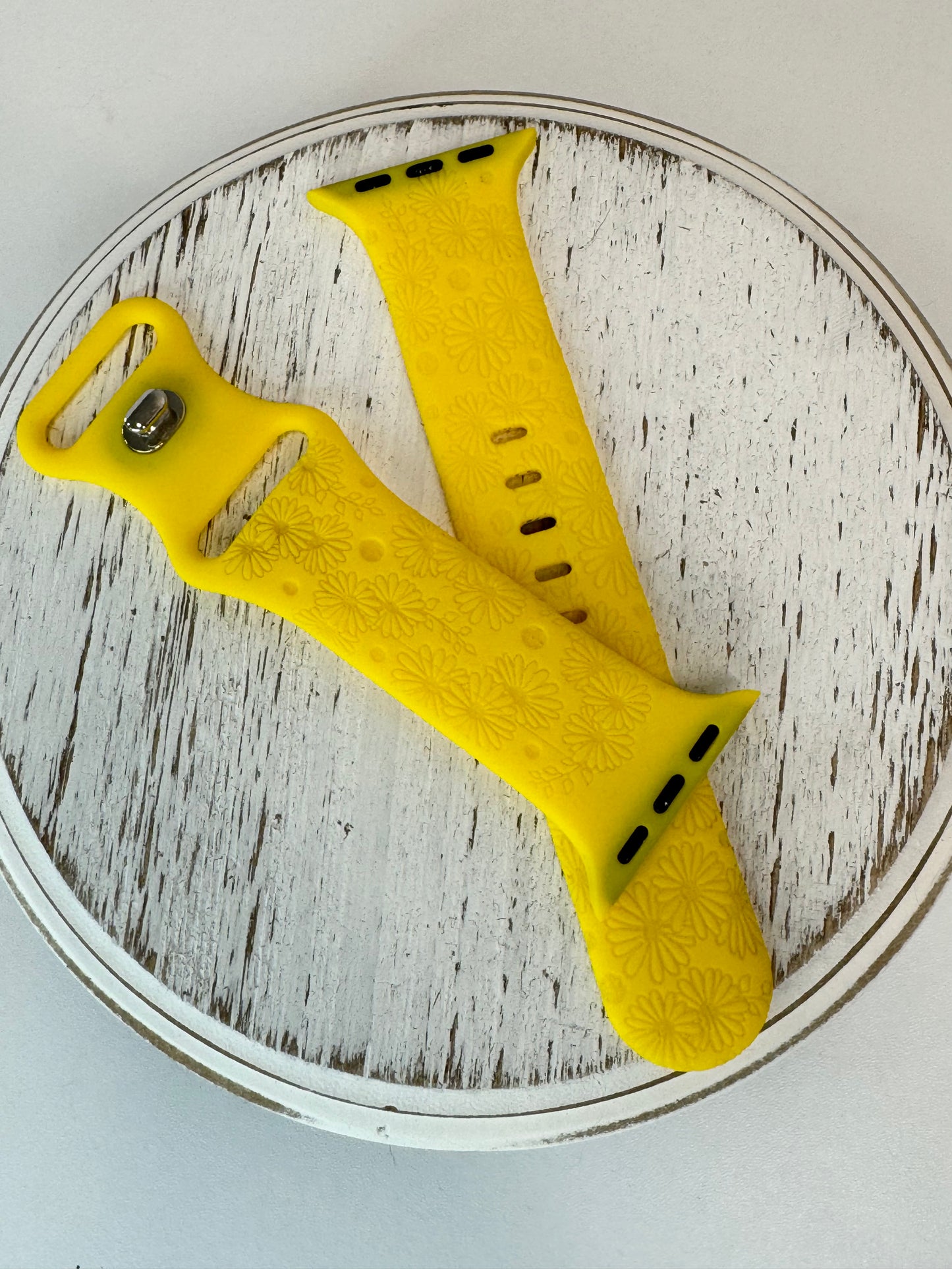 Silicone Engraved Apple Watch Bands - Multiple Designs/Colors