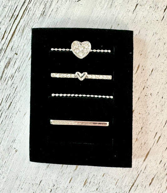 Silver Stackable Watch Band Charms - 5