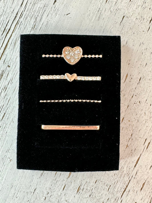 Rose Gold Stackable Watch Band Charms - 3