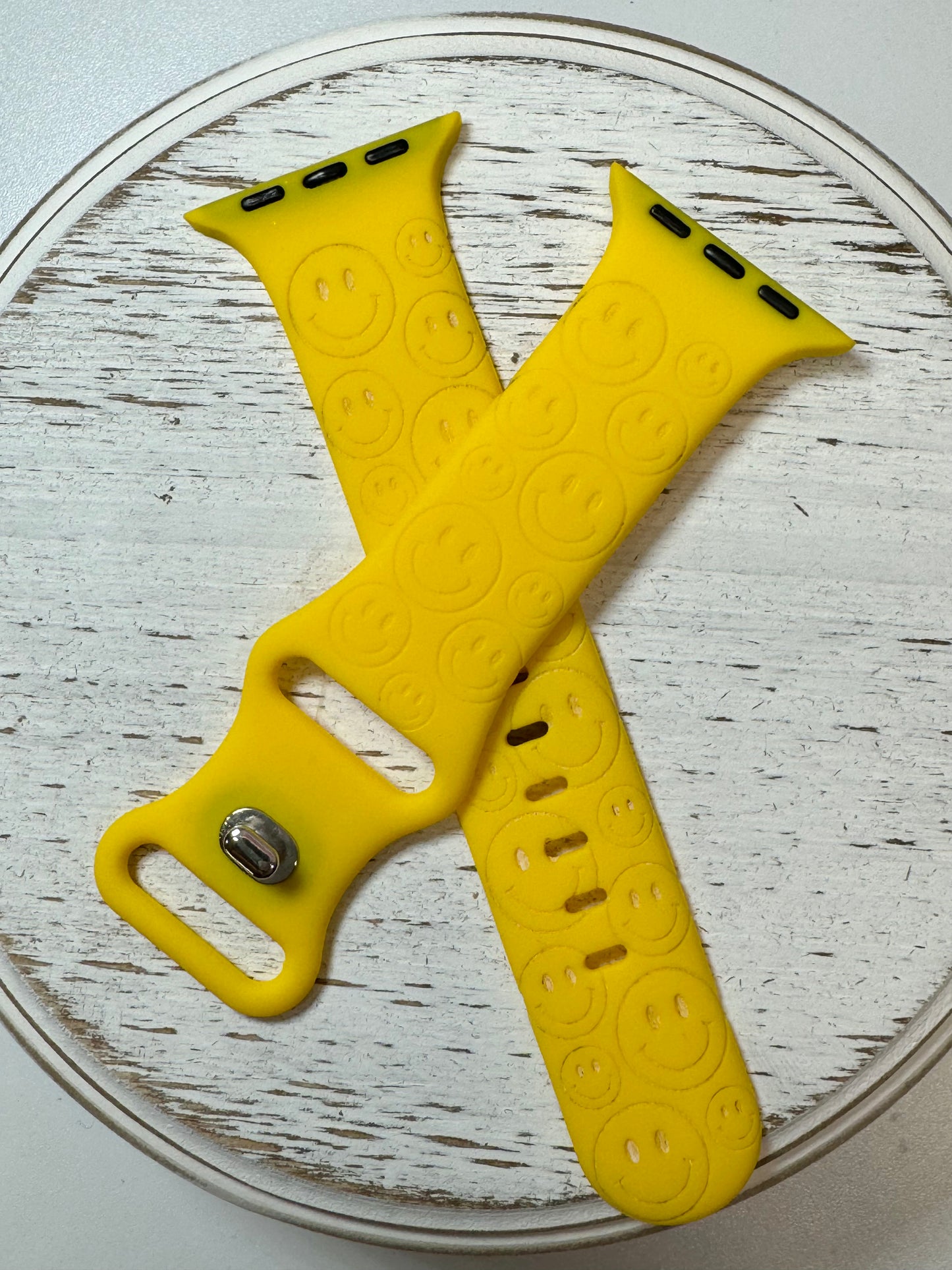 Silicone Engraved Apple Watch Bands - Multiple Designs/Colors