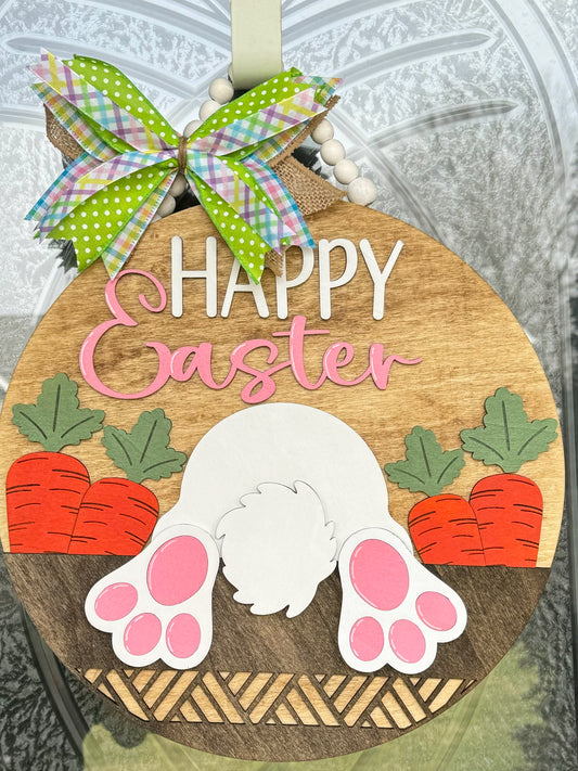 Easter Bunny Bottom Wood Door Sign