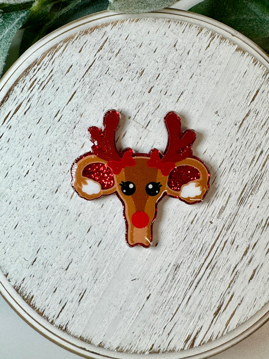 Rudolph Uterus Badge Topper (Acrylic Only!)
