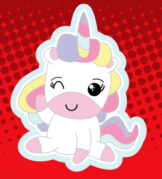 Cute Unicorn Badge Topper