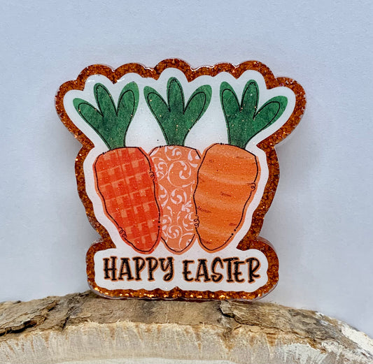 Easter Carrots Badge Topper (Acrylic Only!)