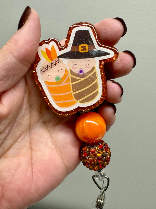 Thanksgiving Bundled Babies Badge Topper