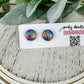 Rainbow Heart Wood Earrings