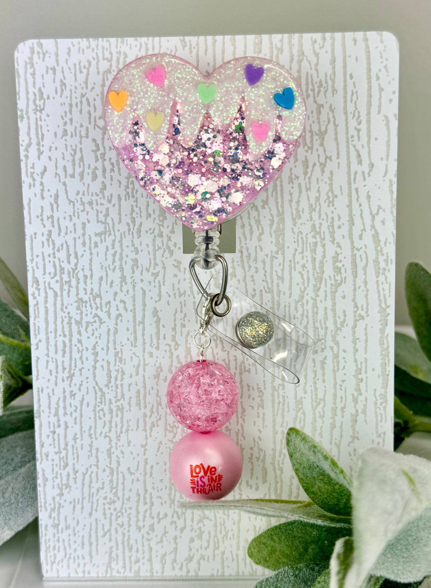 Strawberry Drip Heart Badge Topper