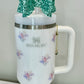 Tumbler Bow Glitter Straw Topper