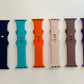 Silicone Engraved Apple Watch Bands - Multiple Designs/Colors