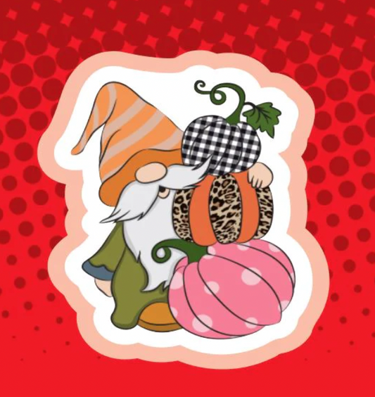 Gnome Pumpkin Stack Badge Topper (Acrylic Only!)