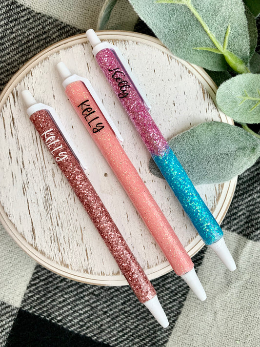 Glitter Crayon Pen, Personalized Pen