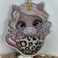 Unicorn Coffee Cup Badge Topper (Acrylic Only!)
