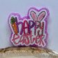Happy Easter Bunny Ears Badge Topper (Acrylic Only!)