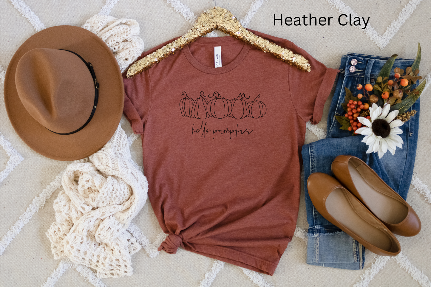 Hello Pumpkin Tshirt (Multiple Color Options)