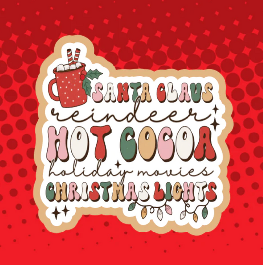 Christmas Words Badge Topper (Acrylic Only!)