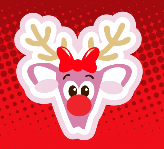 Reindeer Uterus Badge Topper (Acrylic Only!)